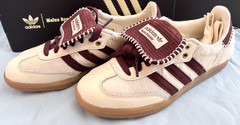 (Size 37 1/3) New Adidas x Wales Bonner Samba Pony Hair White Burgundy (Limited)