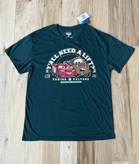 Cars Disney Pixar Movie NWT Shirt Adult Size Large Green McQueen Mater T-Shirt