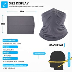 2 Pack Cooling Neck Gaiter Face Mask UV Protection Ice Silk Scarf for Men Women