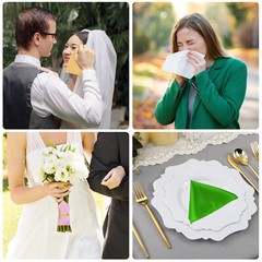 30pcs Men&rsquo;s Satin Silk Pocket Handkerchief Square Hankie Set for Formal Events