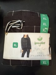 Honeydew Women’s Size XL Black Plaid Super Soft 2 Piece Set Pajamas