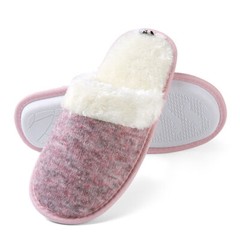Aerusi Women Comfy Fuzzy Plush Slippers Memory Foam Non-Slip House Indoor Shoes