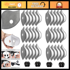 30 Pcs Activated Carbon Face Filters for Cycling Masks – Anti-Dust with 8 Valves