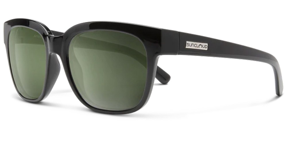 Suncloud Affect Polarized Black Rounded Square Sport Sunglasses – 20529780756M9