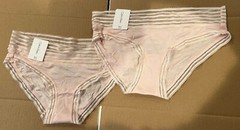 TWO (2) of Calvin Klein Women&rsquo;s Striped-Waist Bikini Underwear QD3671 NEW w TAGS