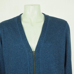 The Territory Ahead Full-Zip Cardigan Sweater Mens XLT Heather Blue Fleece Lined