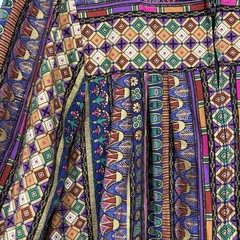 VTG Krist Gudnason California Women Kaftan House Dress S Ethnic Print Colorful