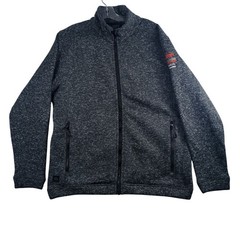 Stormtech Performance LS Full Zip Soft Heathered Grey Fleece Jacket Mens Large