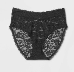 4 PACK: Auden Women&rsquo;s All over Black Lace Brief Size *XL* NWT – 8E