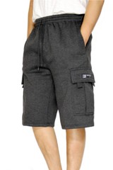 MEN&rsquo;S FLEECE CARGO SHORTS HEAVYWEIGHT M-5XL 12 COLORS DREAM USA