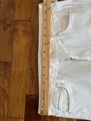 Mother Women&rsquo;s White Glass Slipper High Waisted Looker Ankle Fray Jeans Size 27