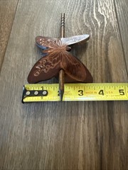 Slide Stick Barette Genuine Leather Hair Accessory Hairpin Boho Butterfly