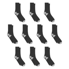 Hanes Men&rsquo;s Lightweight Comfort Super Value Crew Socks, 20-Pack, Black Size 6-12