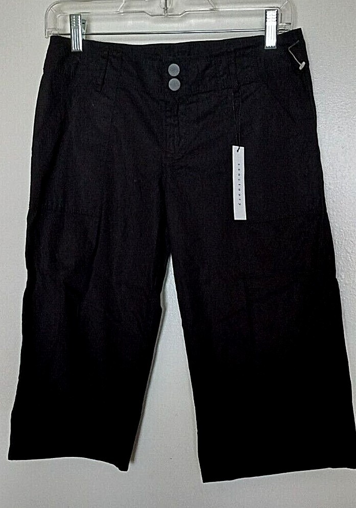 Sanctuary 98% cotton, 2% spandex solid black skimmers