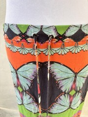 Farm Rio Multi-patterned Butterfly Print Long Maxi Skirt Drawstring Waist Size S
