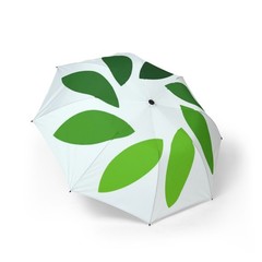 Green Leaf Semi-Automatic Foldable Umbrella