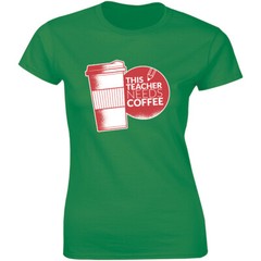 This Teacher Needs Coffee Cup Teaching and Pencil School Gift Tee Womens T-shirt