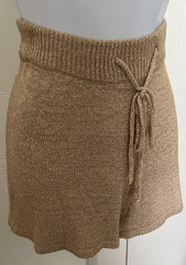 ONE GREY DAY LIGHT BROWN DRAWSTRING SWEATER SHORTS ACRYLIC 60% NYLON 40% SZ 6