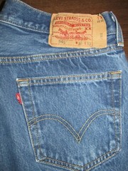 Levis 501 Button Fly Perfect Faded Denim Jeans Pant Men&rsquo;s 38 x 33 (TD5-18)