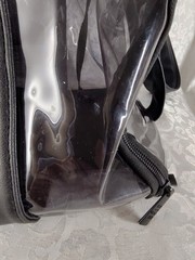 Beis Black & Clear Transparent Duffel Gym Travel Weekender Bag ST42