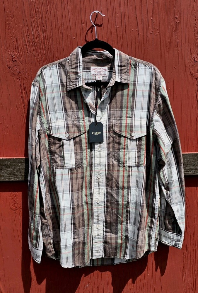 NWT Filson Washed Featherlight Longsleeve Shirt Mens MED Retail $125.00