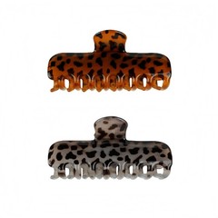 2 Pack Large Tortoise Shell Hair Clips, 1 Count (Pack of 2), Multicolor