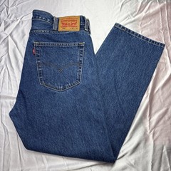 Levi&rsquo;s 505 Regular Fit Men&rsquo;s Blue Jeans Dark Wash Sz 38×29 Straight Leg
