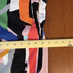 Pure Essence Abstract Geometric Button Art Blouse Top Medium Multicolor 80s