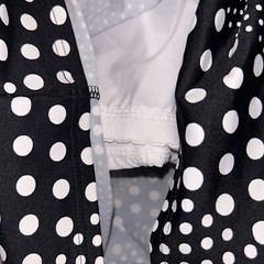 Land&rsquo;s End Women&rsquo;s size 10 Pop Black Diagonal Dot High Neck Tankini Swim Top NWT