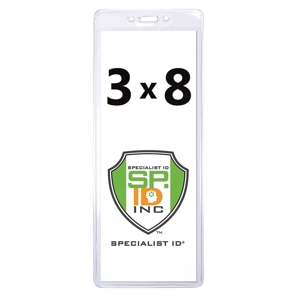 Extra Large 3×8 Sporting Event Ticket Holder – Vertical Vinyl Credential Holders