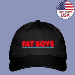 Fat Boys Rap Hip Hop Music Logo Adjustable Black Organic Hat Size Adult
