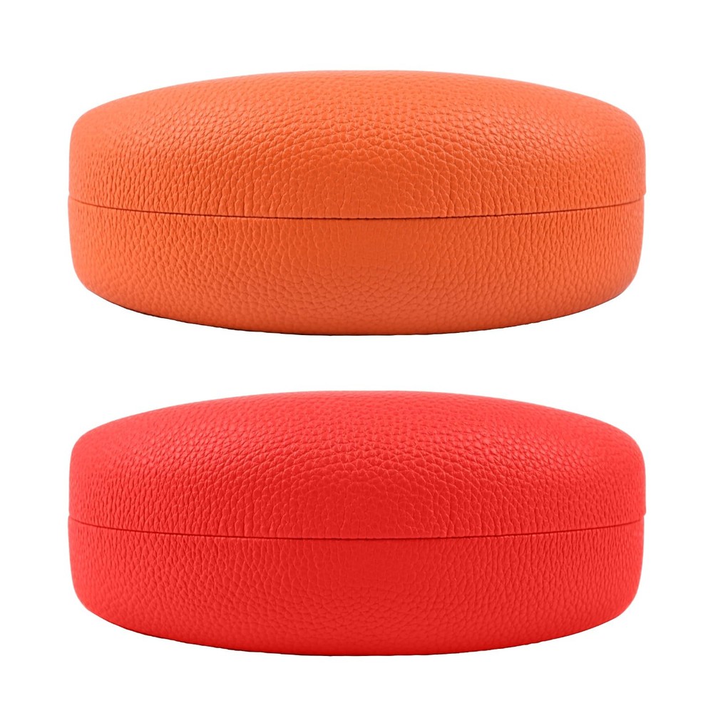 CHZZMS 2 PACK Large Hard Shell Sunglasses Case, 6.5 x 2.7 x 2.1in, Orange+red