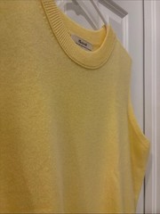 Classy Cashmere Sweater Vest Pullover by Madewell in Butter Yellow size xl