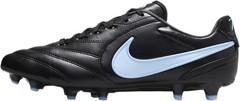 Nike Tiempo Ligera Pro Firm-Ground Low-Top Soccer Cleats (Black/Ice Blue/Obsidia