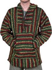 Mexican Poncho Baja Hoodie-Surfer DrugRug Jacket Unisex sz: M, L, XL, 2XL, 3XL