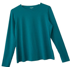 Lands&rsquo; End Women&rsquo;s UPF 50 Blue Long Sleeve Sun Shirt RashGuaRD SwiM Top siZe M