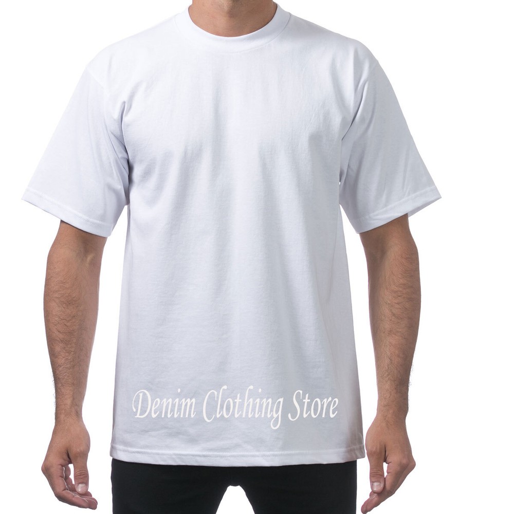 1 NEW PRO CLUB MEN&rsquo;S BLANK HEAVY WEIGHT CREW NECK SHORT SLEEVE T-SHIRT S – 10XL