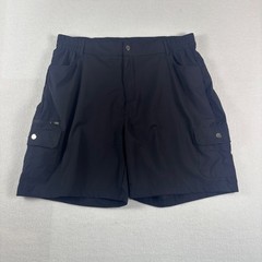 Unbranded Mens Black Cargo Shorts 2XL Nylon Elastane Lightweight Utility Hiking