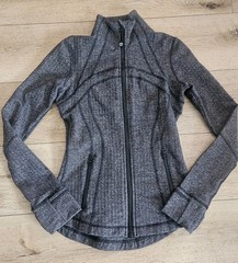 EUC Super Clean Lululemon Define Jacket Variegated Knit Heathered Black Size 4