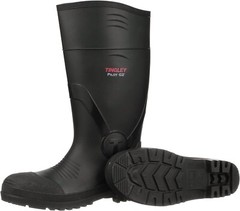 31161 Tingley Pilot Plain Toe Knee Rubber Boots Black Size 10 Men 12 Women
