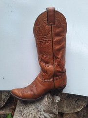 Vintage Justin 2557 USA Made Leather Cowboy Boots 8D 77788