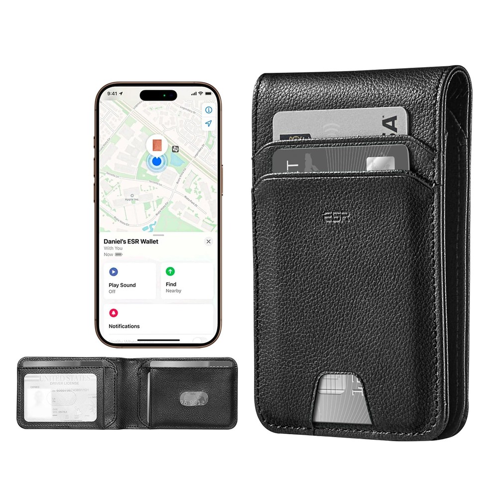 Geo Wallet with Find My Functionality, RFID Blocking, Holds up to 11 Cards, S…
