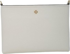 NEW $300 Tory BURCH Blake Swingpack Crossbody Top-Zip Bag Pebble Leather Ivory