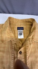 Patagonia Men&rsquo;s Cotton Button Front Orange Size- XL (As is) Spots Shown In Pic