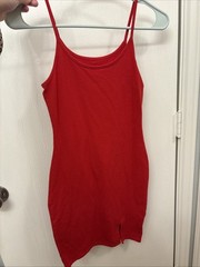 Midi Red Wild Fable Red BodyCon Dress In Size Small With Small Slit