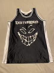 Teamwork Athletic Apparel Disturbed Concert Jersey Tank top Black And White XL