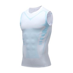Men Compression Shirt Version Ionic Shaping Sleeveless Vest Sport Tank Top S-2XL