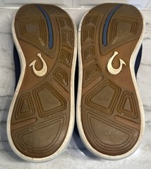 Olukai Moku Pae Boat Shoes Mens Sz 10 Blue Mesh Lightweight Casual No Mark Soles