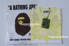 A BATHING APE Men&rsquo;s SOLID CAMO MULTI LOGO RELAXED FIT FOOTBALL JERSEY TEE rz
