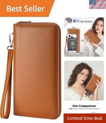 Multi-Functional RFID Blocking Clutch Wallet for Women – Stylish & Spacious